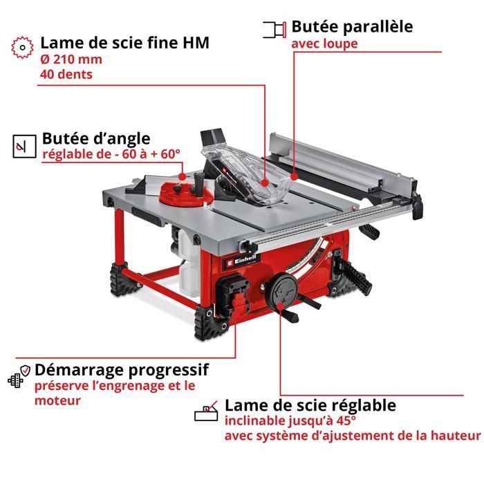 Einhell TE-TS 36/210 Li-Solo PXC Akku-Tischkreissäge (36 V) – Akku und Ladegerät nicht im Lieferumfang enthalten