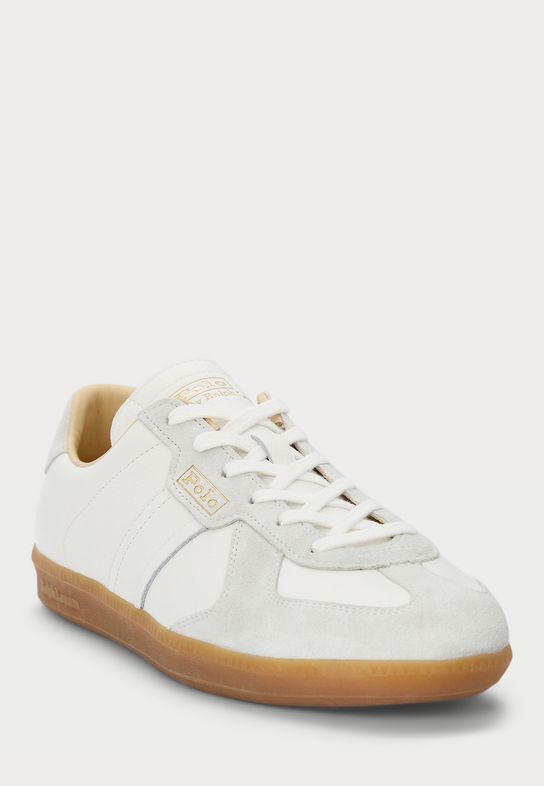 Polo Ralph Lauren FIELD COURT 100 LEATHER-SUEDE SNEAKER - Sneakers - deckwash white/bianco