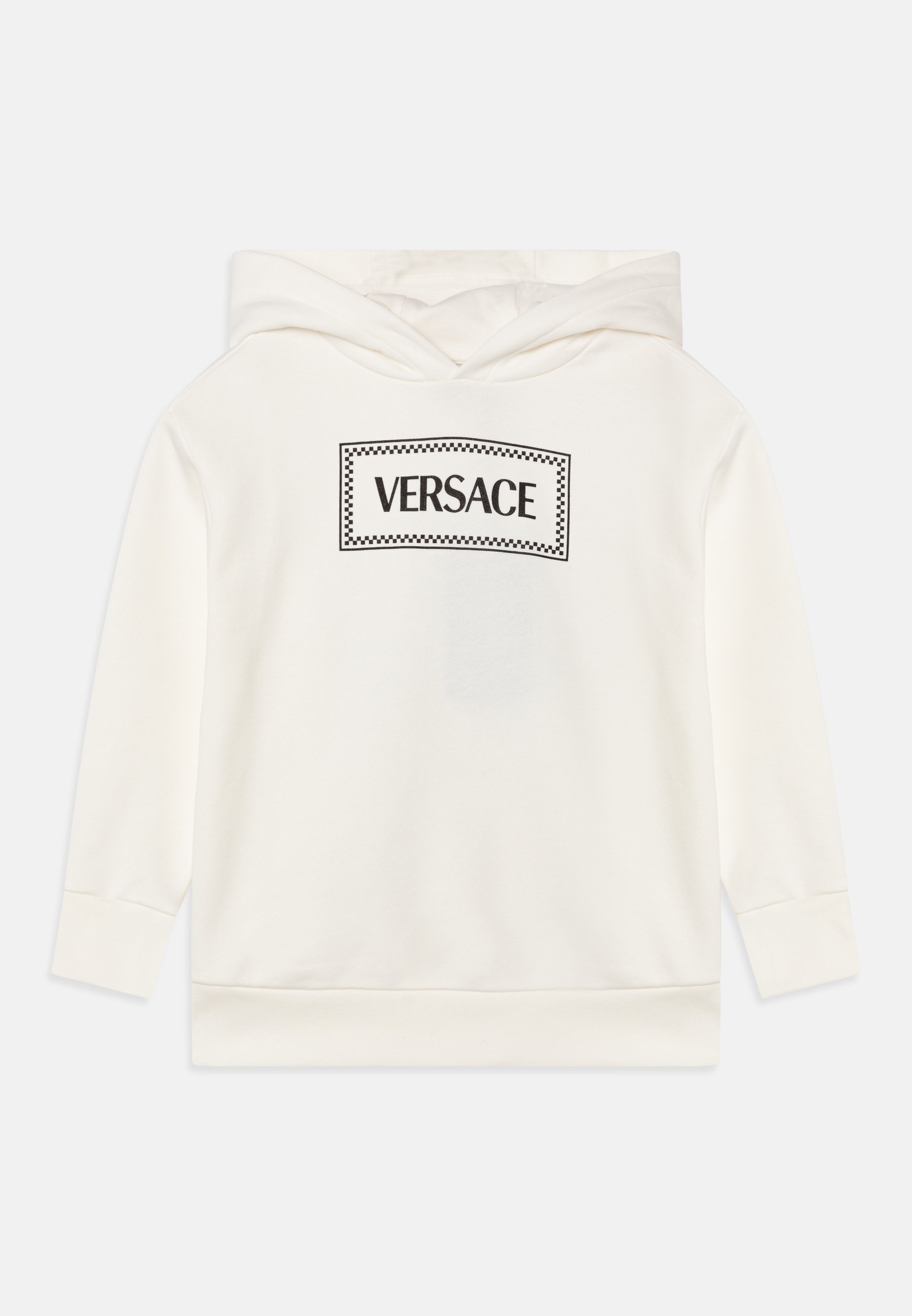 Versace STAMPA LOGO MATTONELLA UNISEX - Hoodie - bianco/nero
