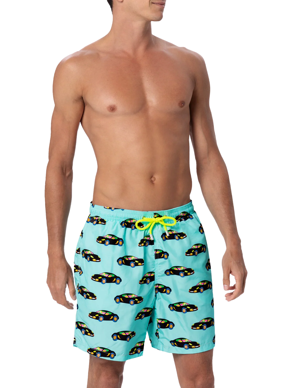 Costume da bagno da uomo in tessuto leggero Illuminazione con stampa a