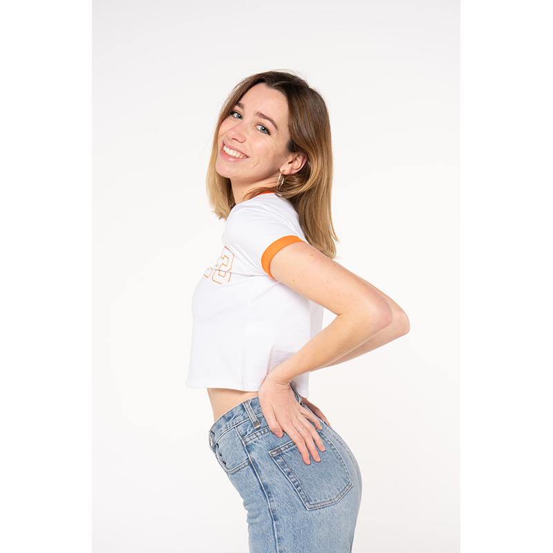 Rams 23 Kurzarm-T-Shirt mit Kontrastsilhouette