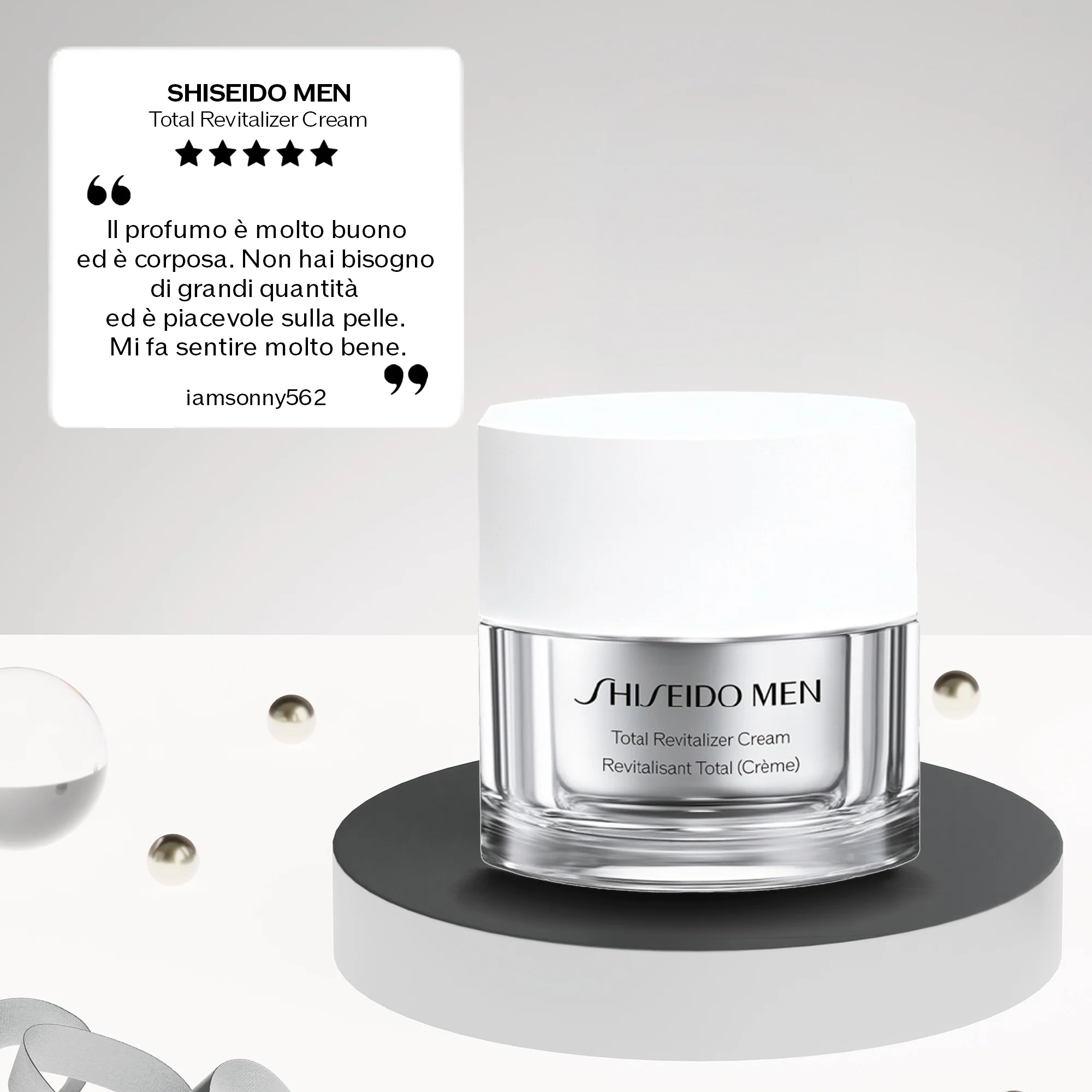 Men Smn Total Revitalizer Holiday Kit - Cofanetto Antirughe, Crema viso giorno effetto globale