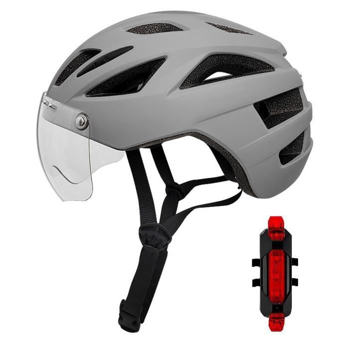WOZWE universal bike helmet with removable windscreen, grey