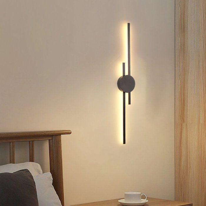 Applique murale - AXHUP - LED Industrielle 60cm - LED intégrée - Blanc chaud - Métal noir
