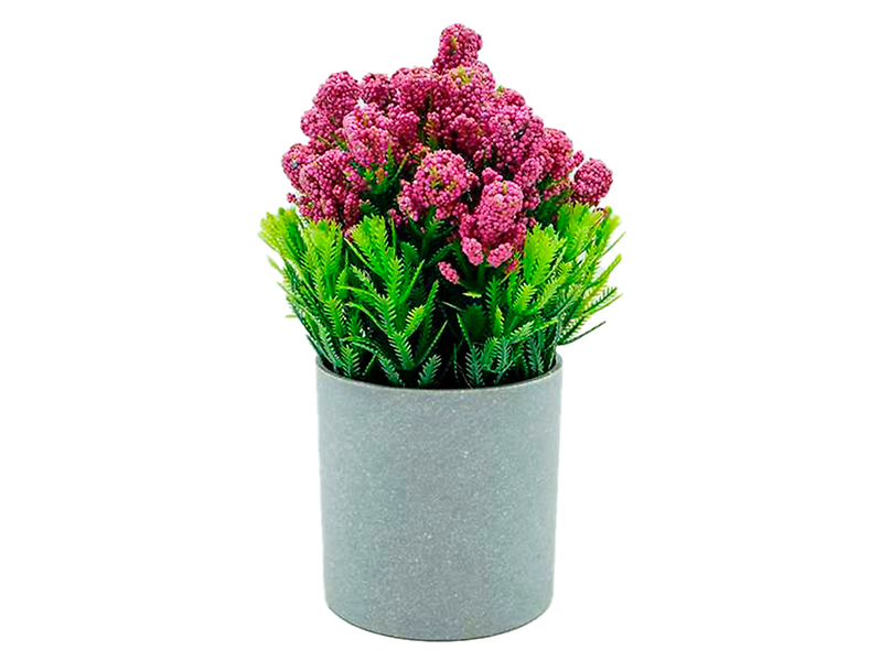 Sztuczna roślina w doniczce 19 cm różowa