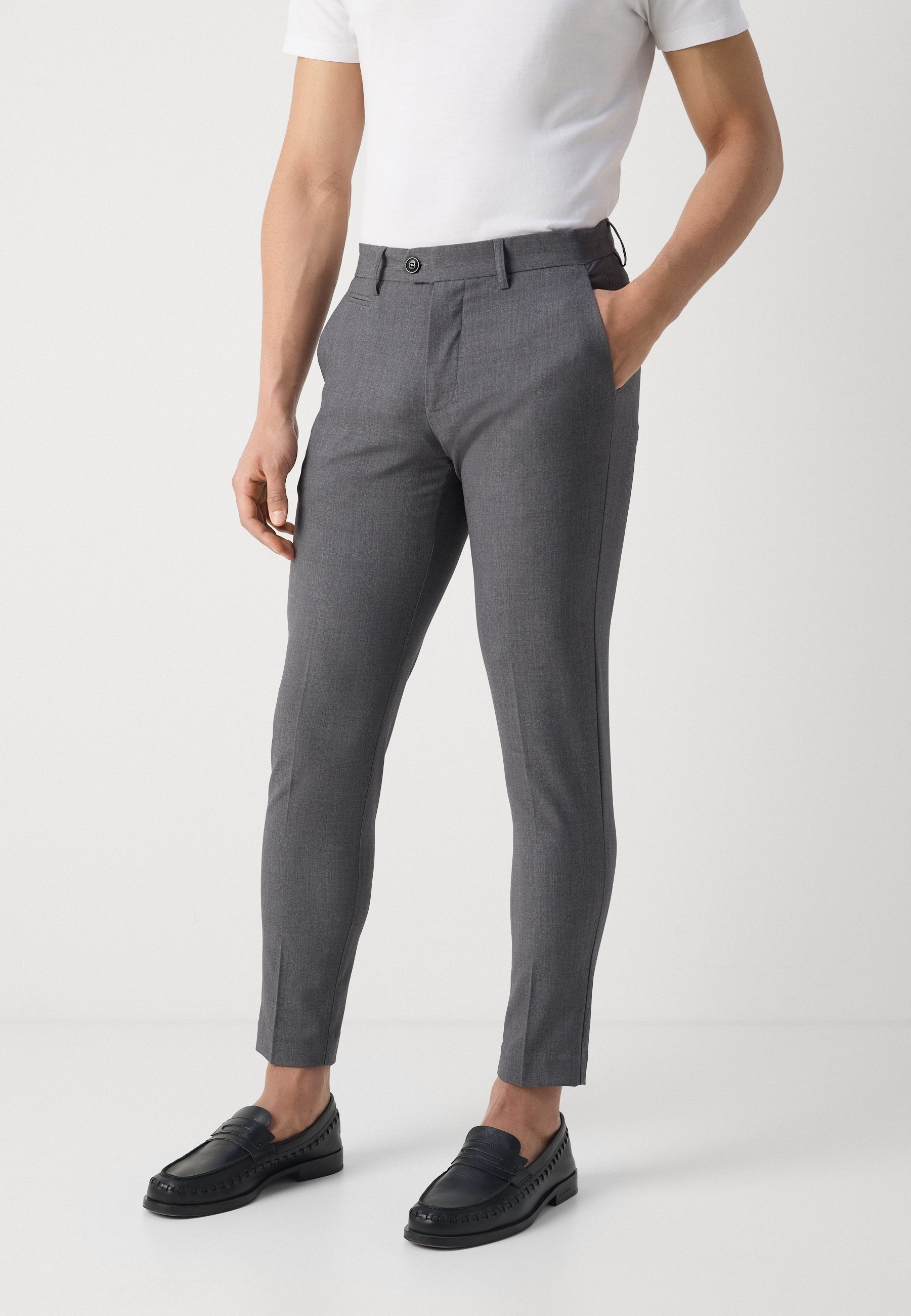 Lindbergh Chino's - gemêleerd grijs