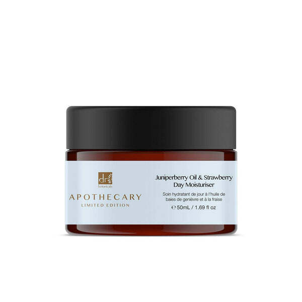 Crema idratante all'olio di ginepro e fragola di Dr Botanicals