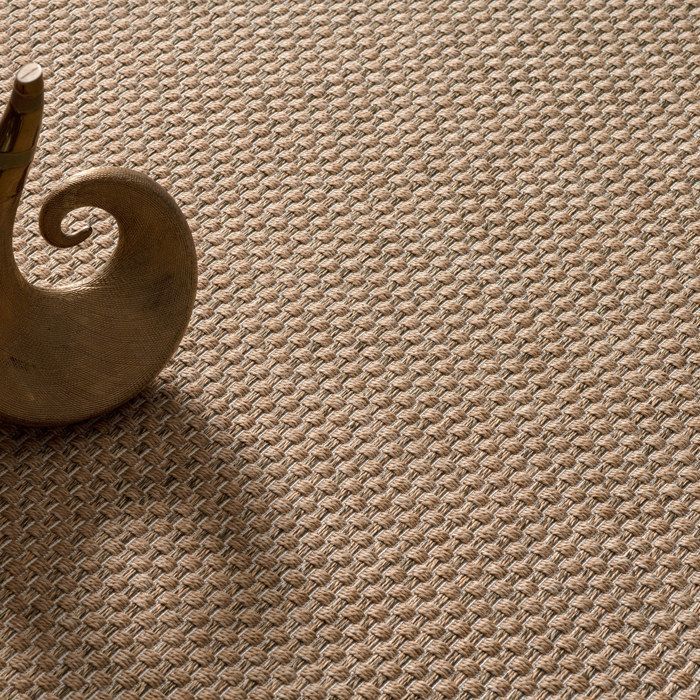 Alfombra de exterior Paco Home para patio, balcón o cocina con borde de aspecto de sisal, color beige liso, 120 x 170 cm.