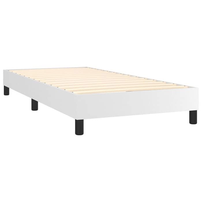 Base de cama de láminas con colchón - Maison Exclusive - 80x200 cm - Piel sintética - Máxima relajación