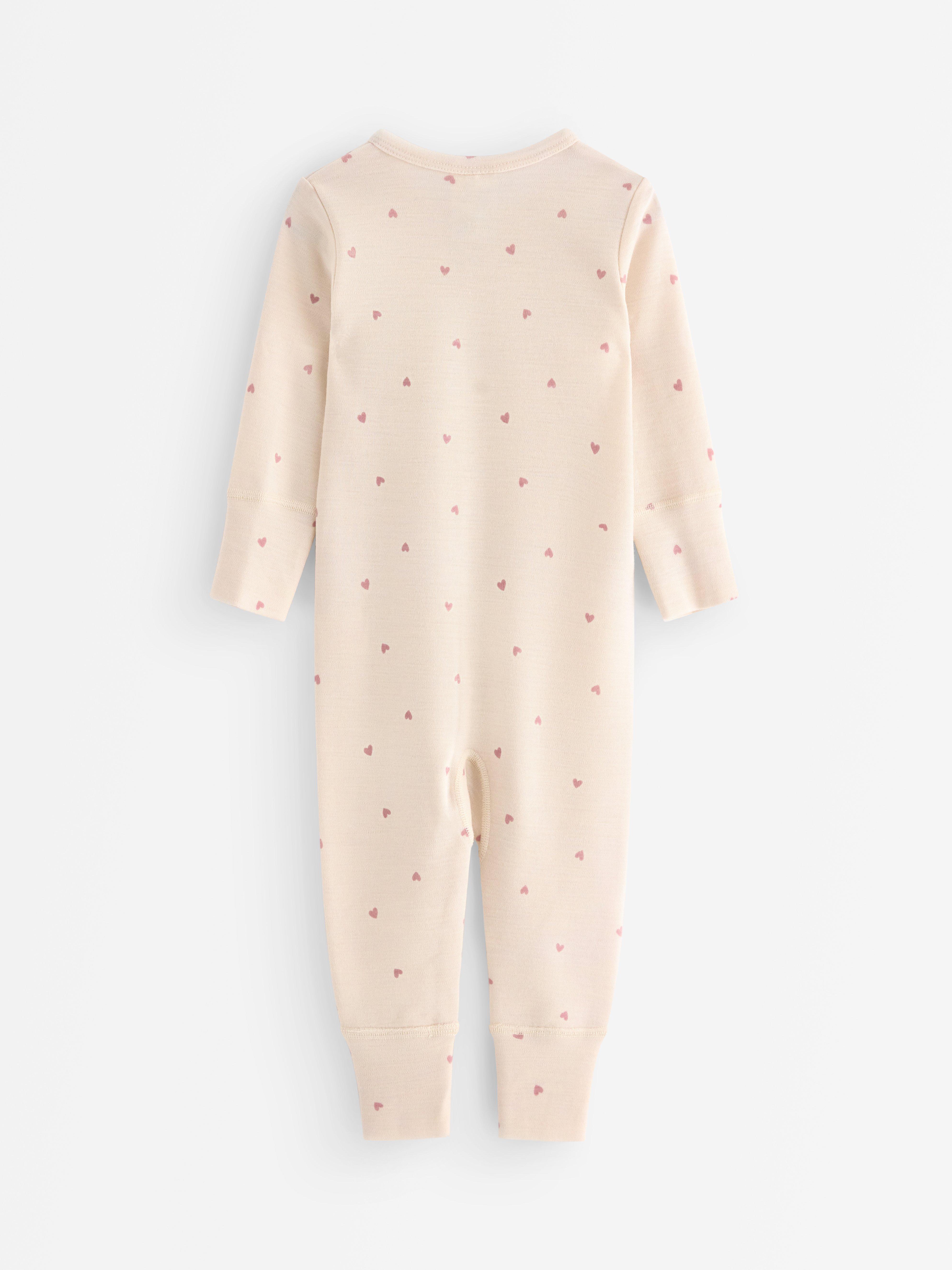 Onesie i merinoull Light Beige