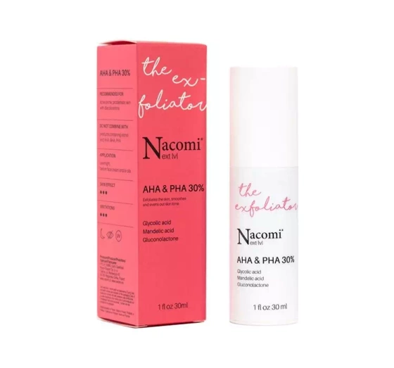 Nacomi Next Level The Exfoliator AHA & PHA 30% peeling kwasowy w formie serum do twarzy 30 ml