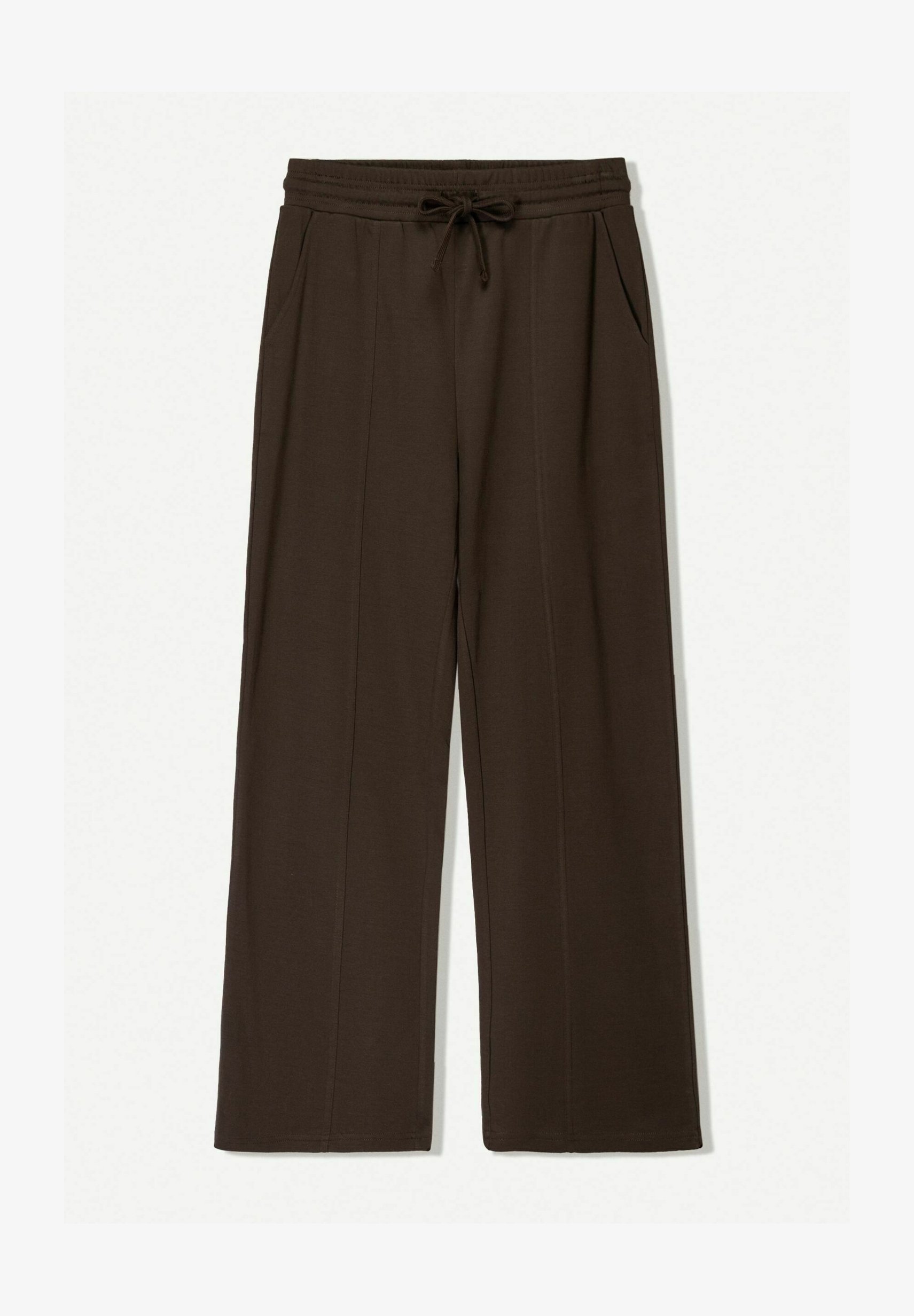 Pantaloni da tuta Bershka WIDE-LEG - verde scuro