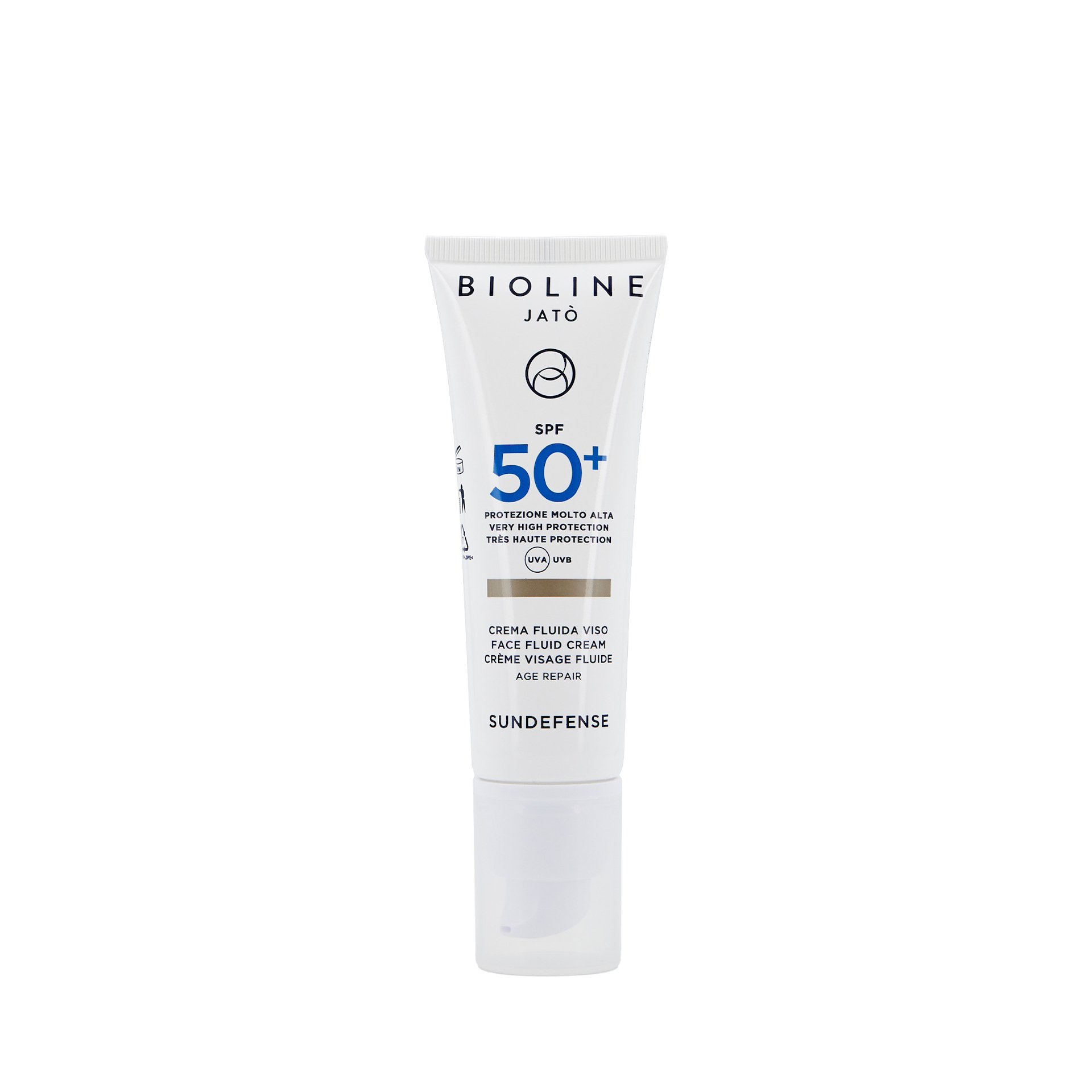 Cremă fluidă pentru față cu protecție foarte ridicată, reparatoare a vârstei, SPF50+ 50 ml - Bioline Jatò