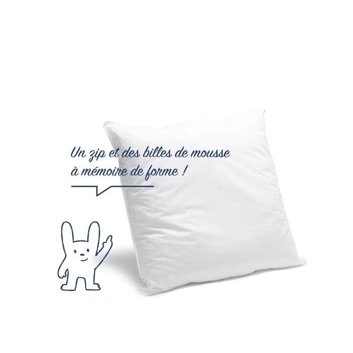 Almohada de espuma viscoelástica de 65x65 cm - Confort mixto - Barras de espuma viscoelástica - BLUE CALIN