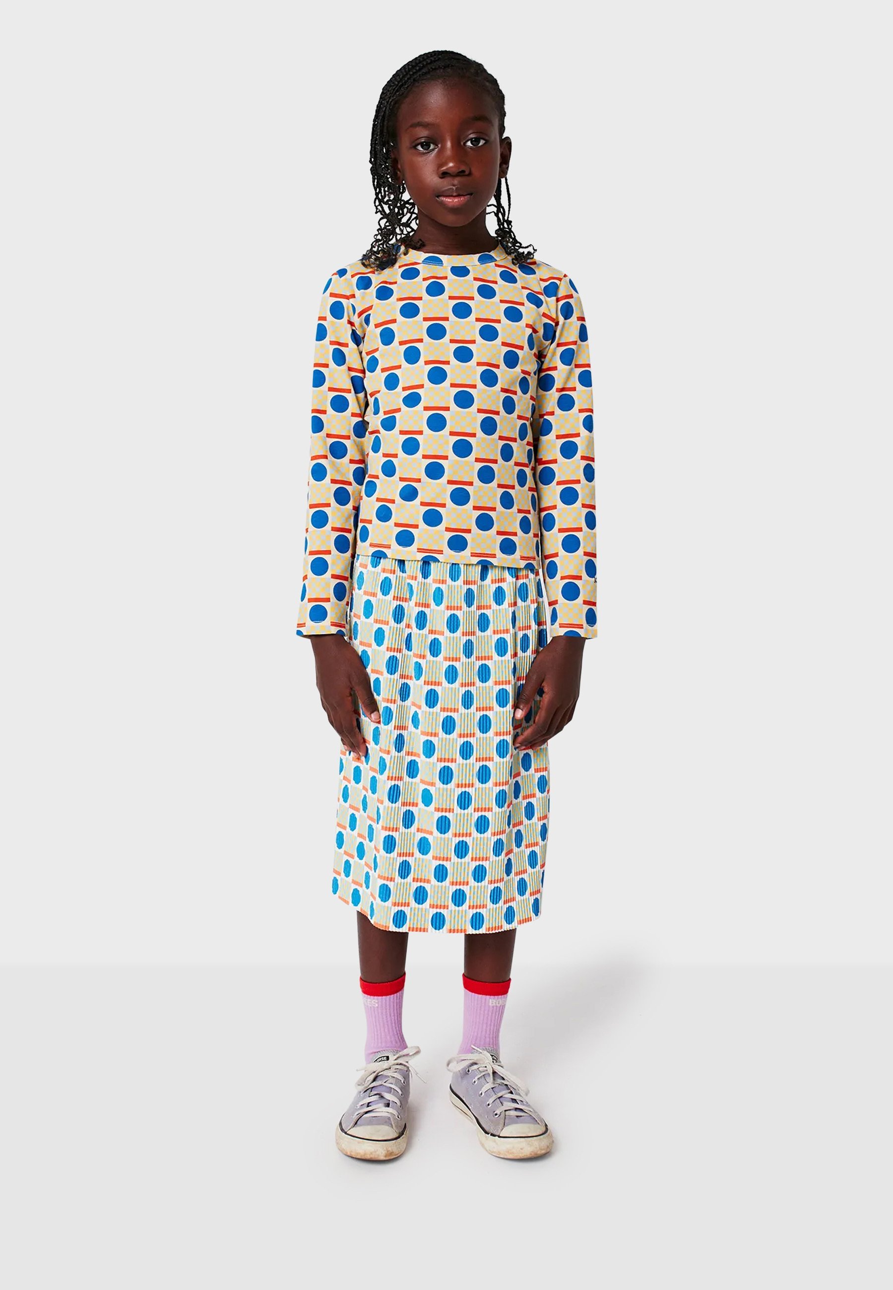 Bobo Choses LONG SLEEVE LENGHT GEOMETRIC SCACS UNISEX - Maglia a maniche lunghe - blu