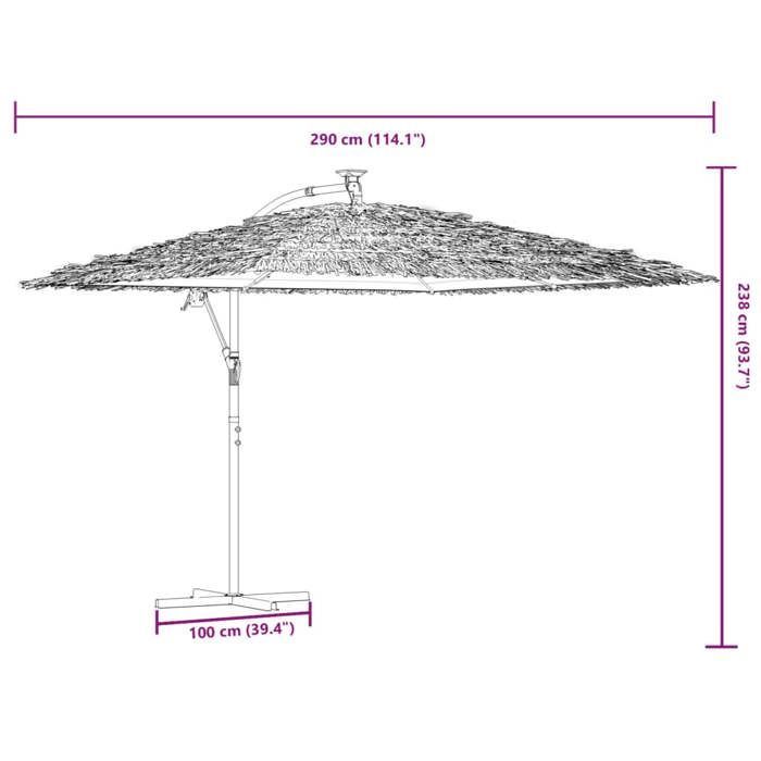 vidaXL Tuinparasol met bruine stalen paal 290x290x238 cm 4005082