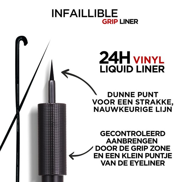 L'Oréal Paris Infaillible Grip Vinyl Liquid Black Liner<br>3ml