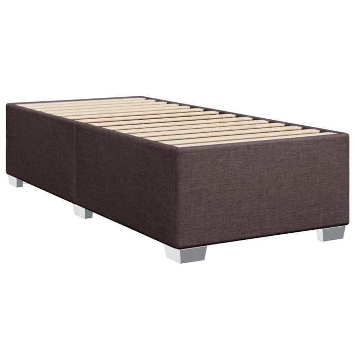 Struttura letto con materasso - Maison Exclusive - 90x200 cm - Marrone scuro - Massimo relax