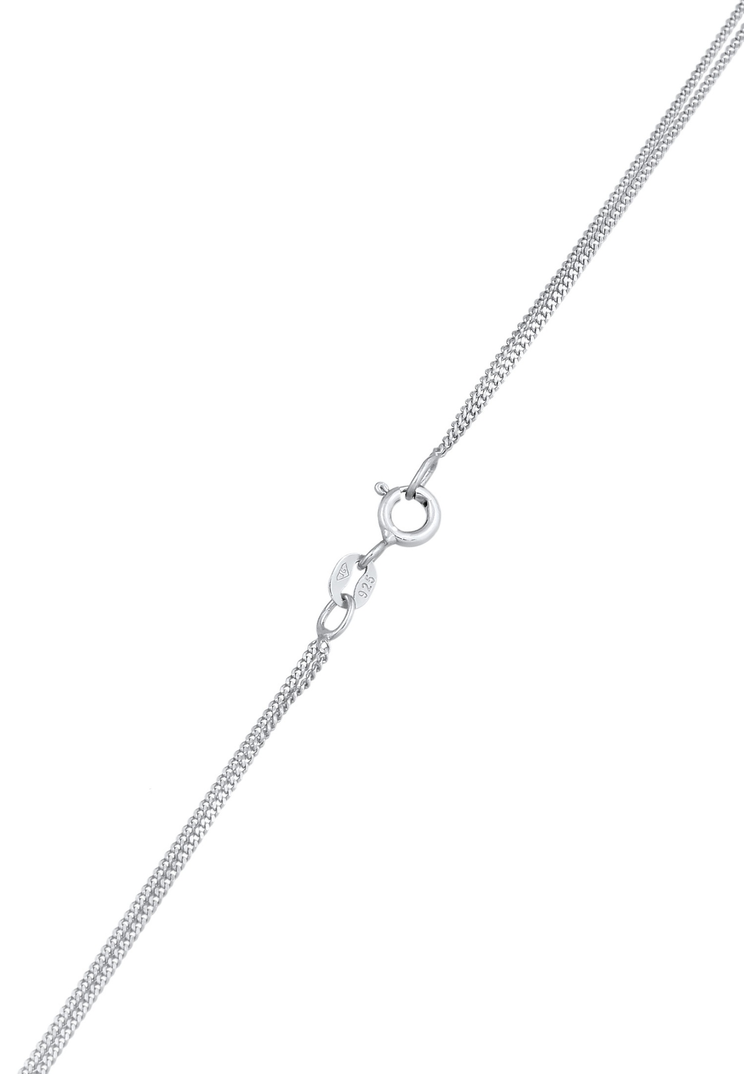 Elli Femmes couches plaquette basique avec cristal en argent sterling 925