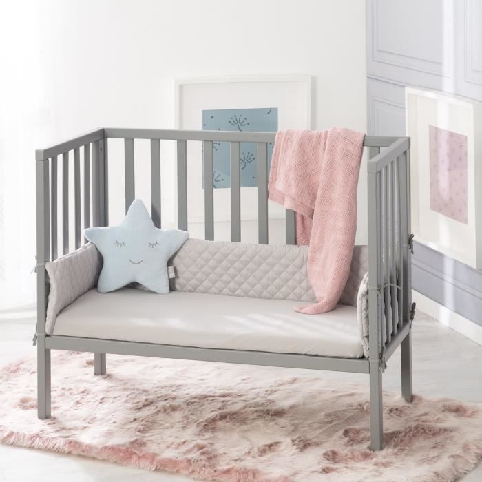 Berceau Cododo Réglable roba Style - ROBA - Taupe - Matelas PU - Tour de lit et Barrière