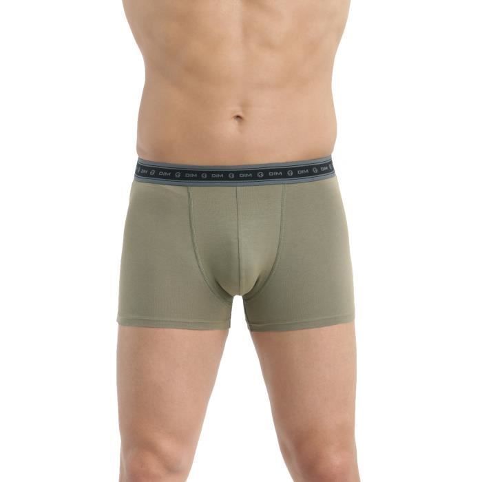 Calzoncillos bóxer de algodón orgánico para hombre - DIM - Ecosmart - Paquete de 3 - Cintura ultraelástica