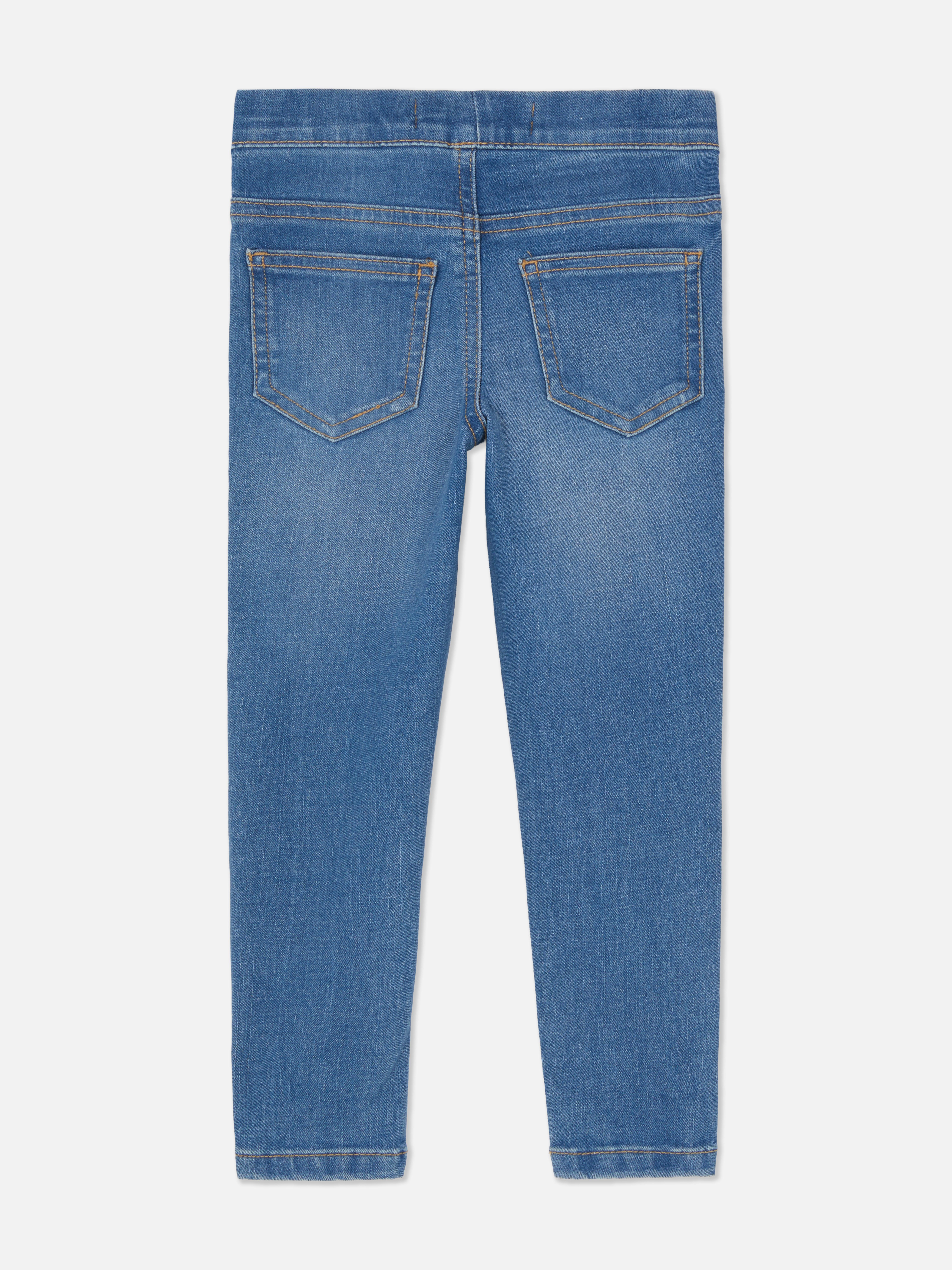 Jeggings cu talie elastică. Acești colanți cu talie elastică și detalii cu buzunare sunt ideali pentru purtarea zilnică.