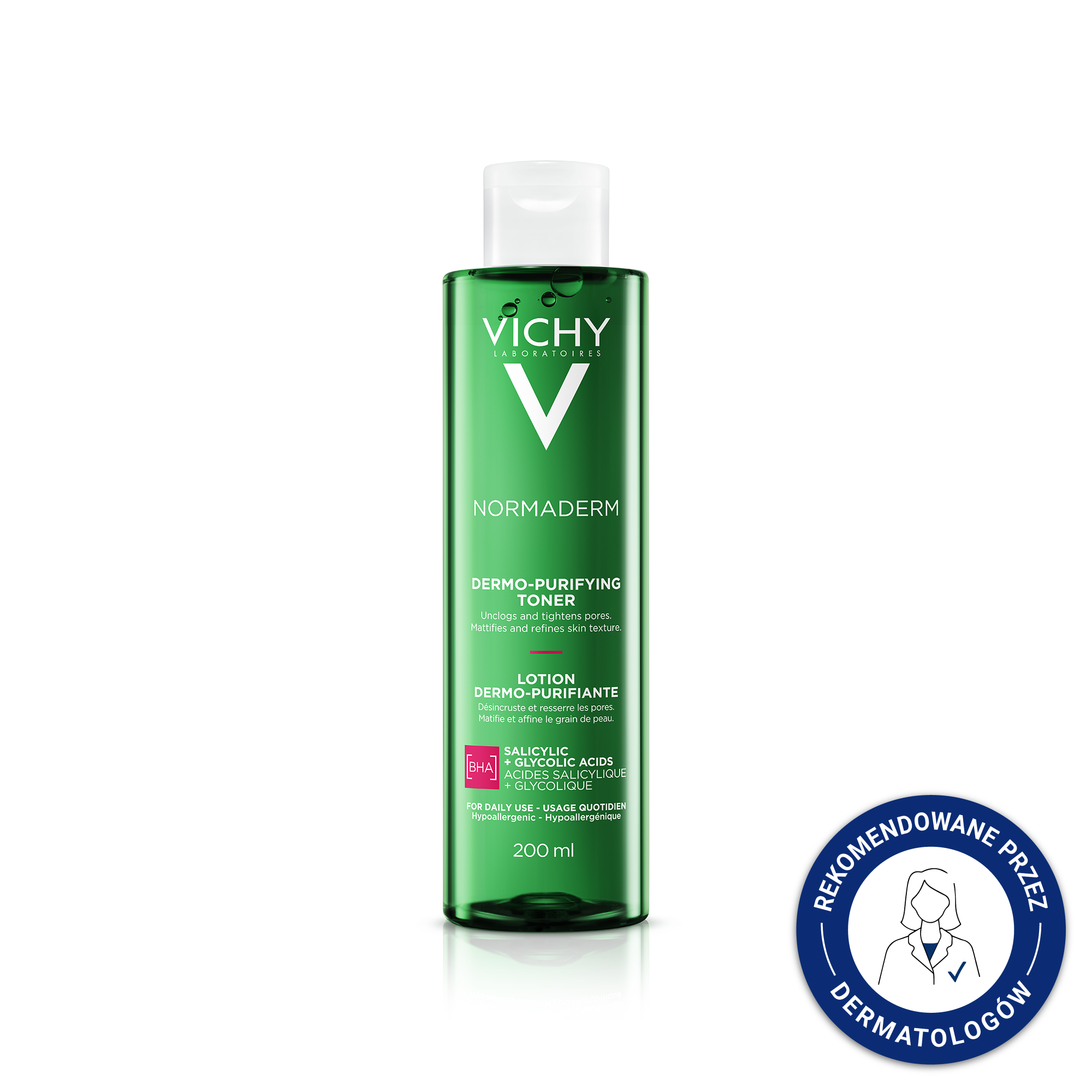 Tónico limpiador y minimizador de poros Vichy 200 ml Normaderm