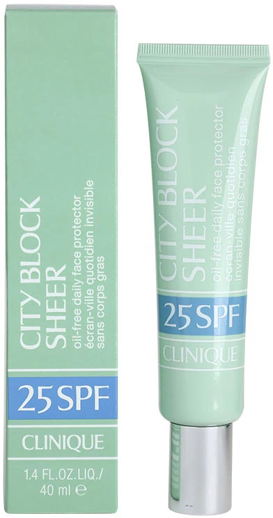 Clinique City Block™ Sheer безмасна дневна заштитна крема за лице SPF 25