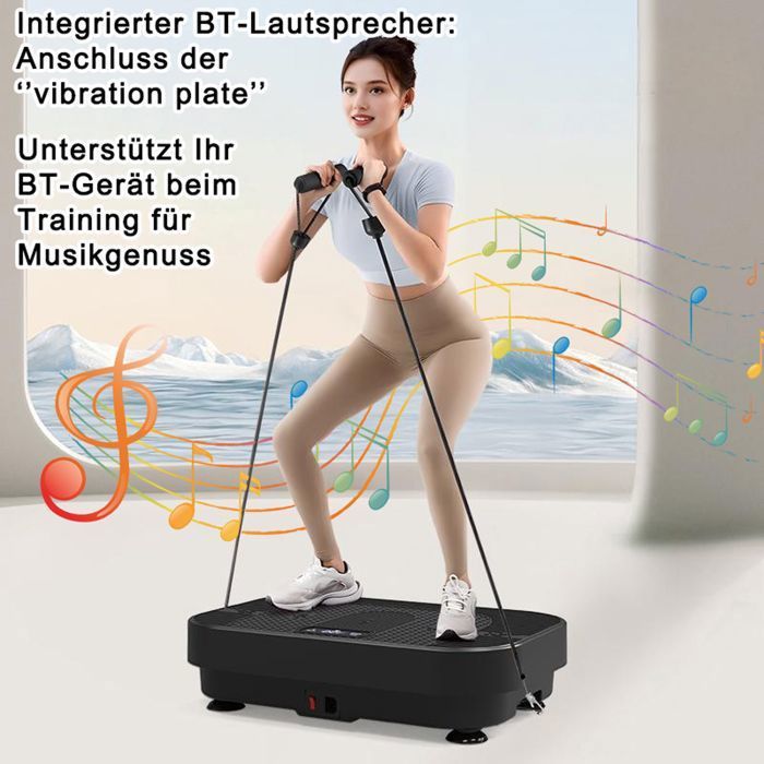Pedana vibrante con telecomando – HJKJYX – 199 livelli – Compatibile con Bluetooth – Portata massima 150 kg – Nera