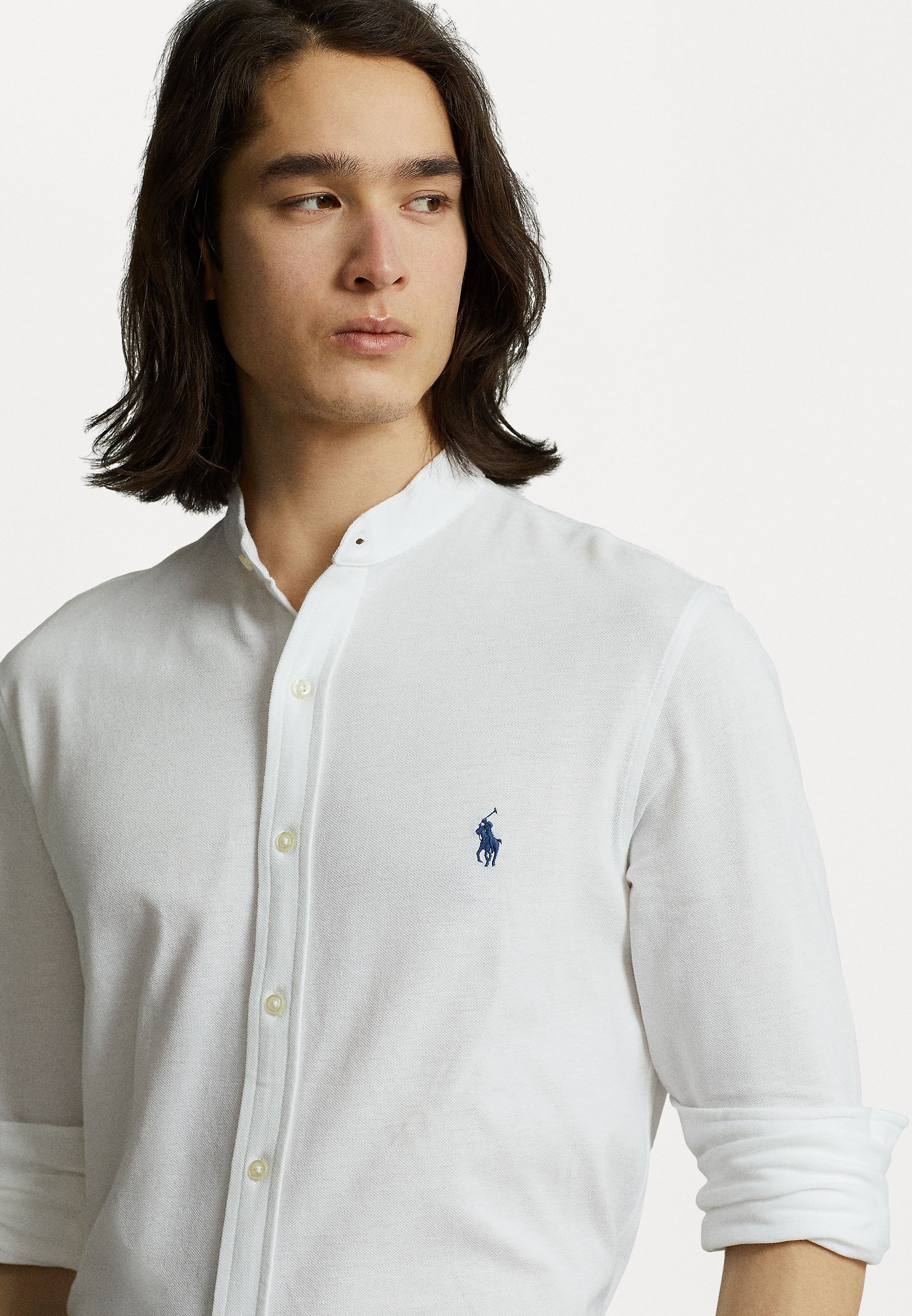 Chemise Polo Ralph Lauren FEATHERWEIGHT MESH SHIRT - blanche