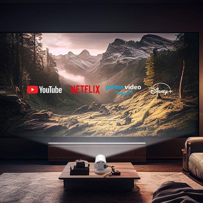 Vidéoprojecteur - AVIZAR - Android 11 - WiFi - Bluetooth - 720p HD - 180° Orientable