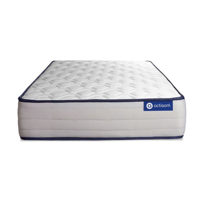 Matras en bedbodemset 90x200 cm - Grijze bedbodem (montage vereist) - Actimemo Form