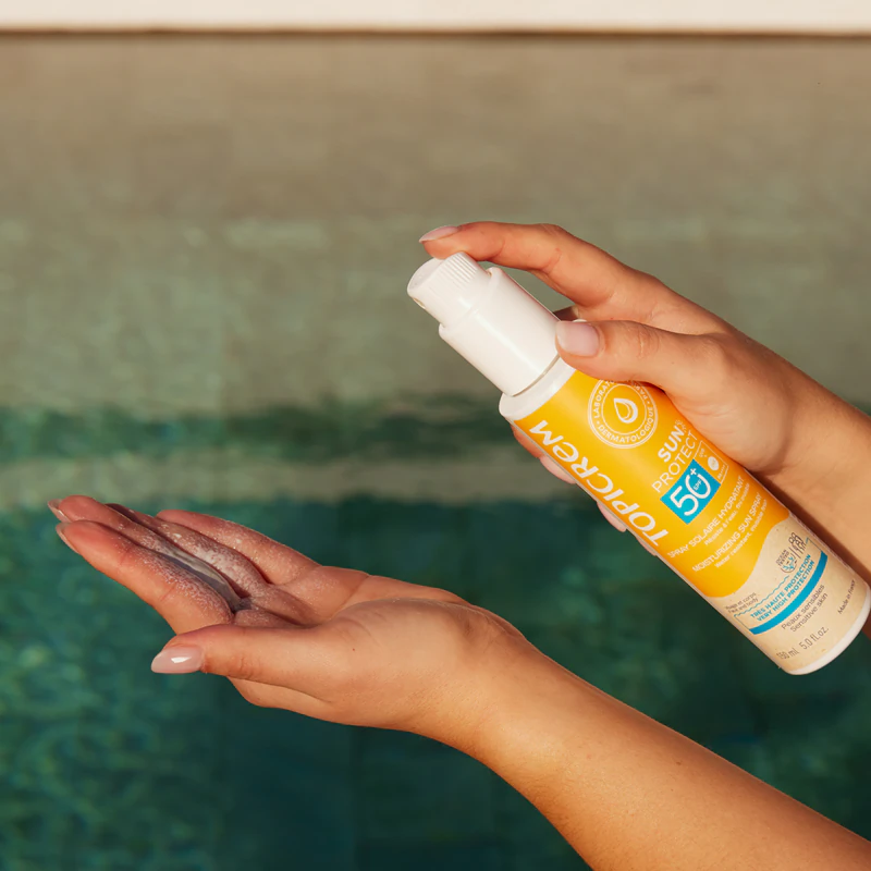 Topicrem Sun Protect Spray Protetor Solar Hidratante com efeito hidratante FPS 50+
