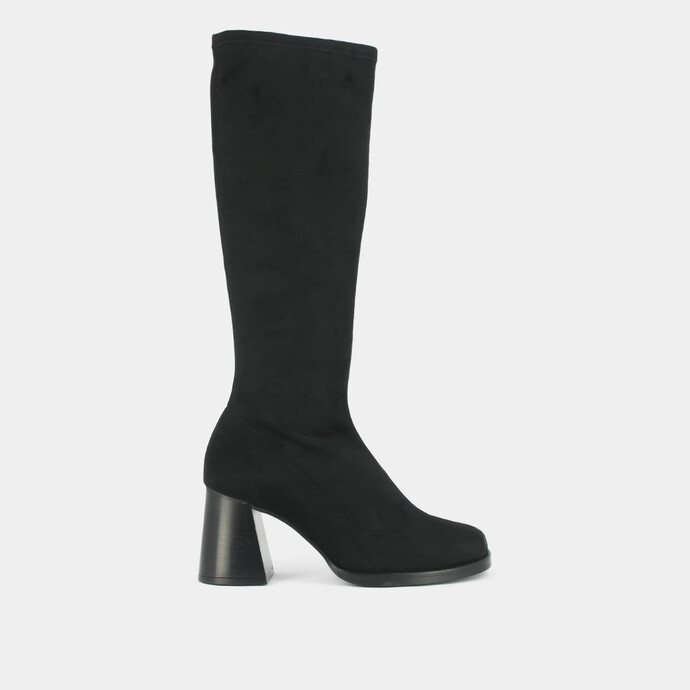 Bottes à plateformes  en velours noir