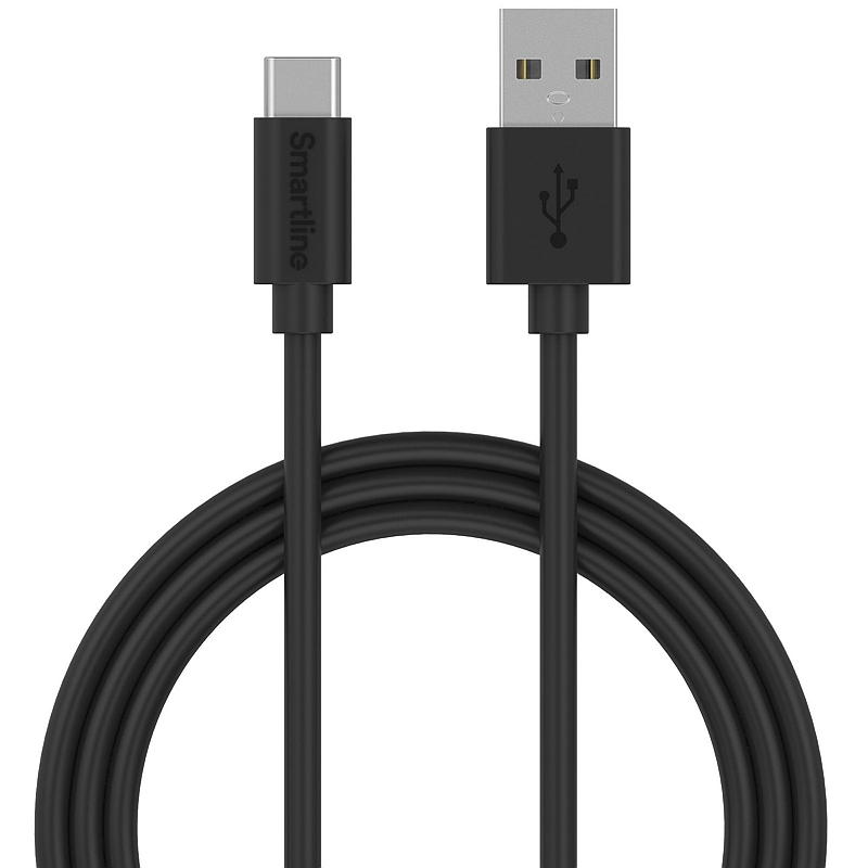 Cavo di ricarica Smartline da USB-A a USB-C, 3 m, nero