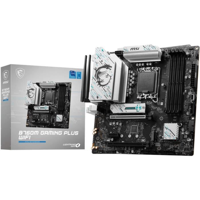 Carte mère - MSI - B760M GAMING PLUS WIFI Intel B760 LGA 1700 micro ATX
