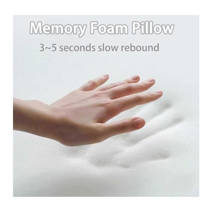 Almohada para la apnea del sueño, almohada antironquidos y para la apnea posicional, almohada cervical ergonómica de espuma viscoelástica (blanca)