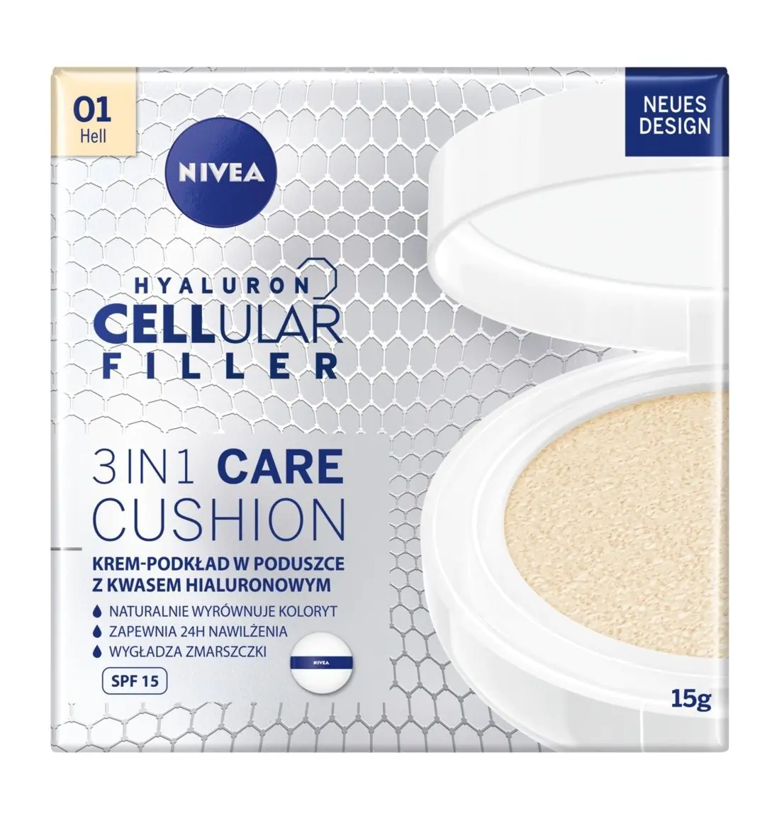 Nivea Hyaluron Cellular Filler Przeciwzmarszczkowy krem-podkład w poduszce Kolor Jasny