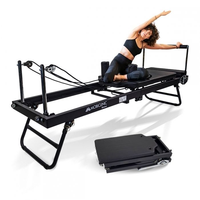 Máquina de Pilates Reformer Mobiclinic: Diseño plegable y compacto, estructura robusta y duradera. Pilatfit