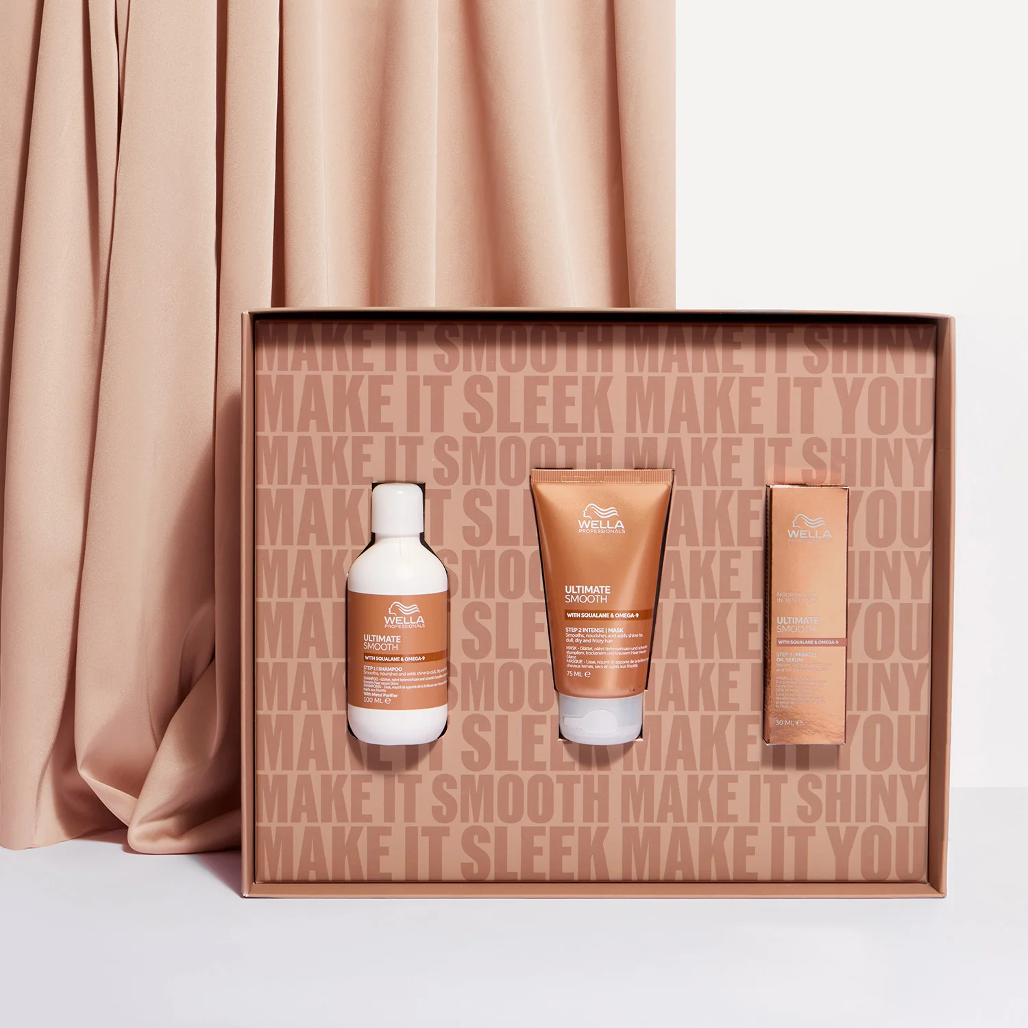 Ultimate Smooth Ultimate Smooth Cofanetto Natalizio - Shampoo, Maschera e Miracle Oil Serum - Cofanetti per Capelli, Shampoo Anticrespo