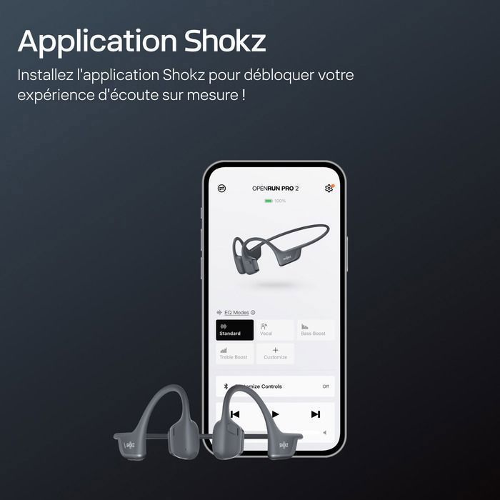Fones de ouvido esportivos de condução óssea Shokz OpenRun Pro 2 Mini