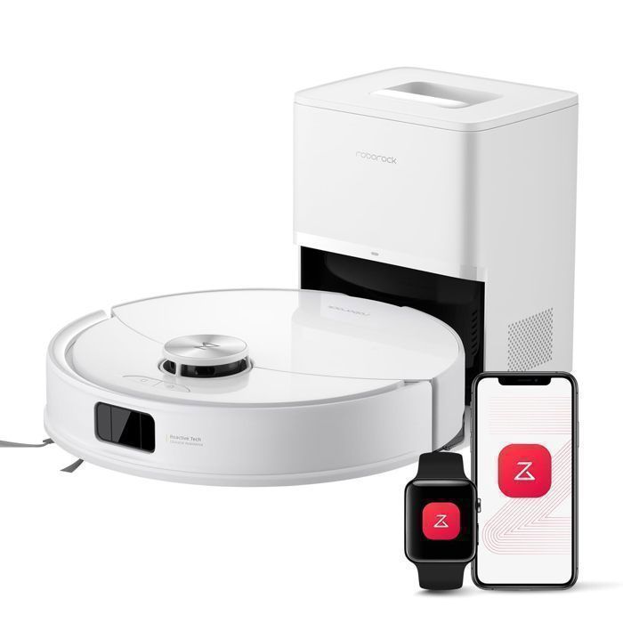 Roborock Q10 S5+ Aspirateur Robot avec station de lavage,10000 Pa Aspiration, Navigation & Cartographie, Évitement d'obstacles, APP