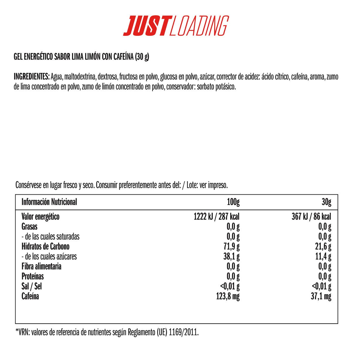 Energetski gel Limeta, limun i kofein Nutricija i dijetetika