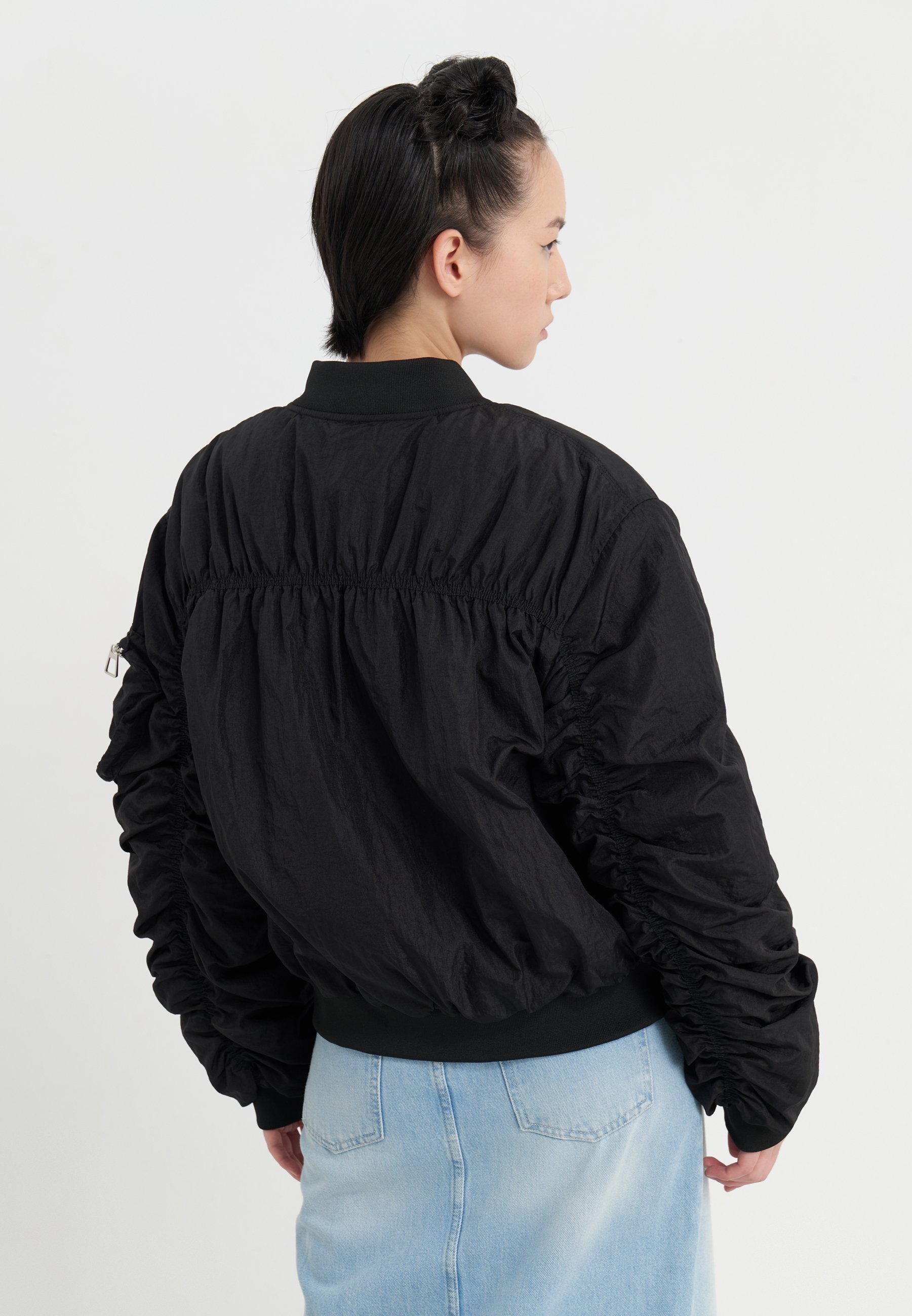 YOURTURN UNISEX - Kurtka typu bomber - czarna