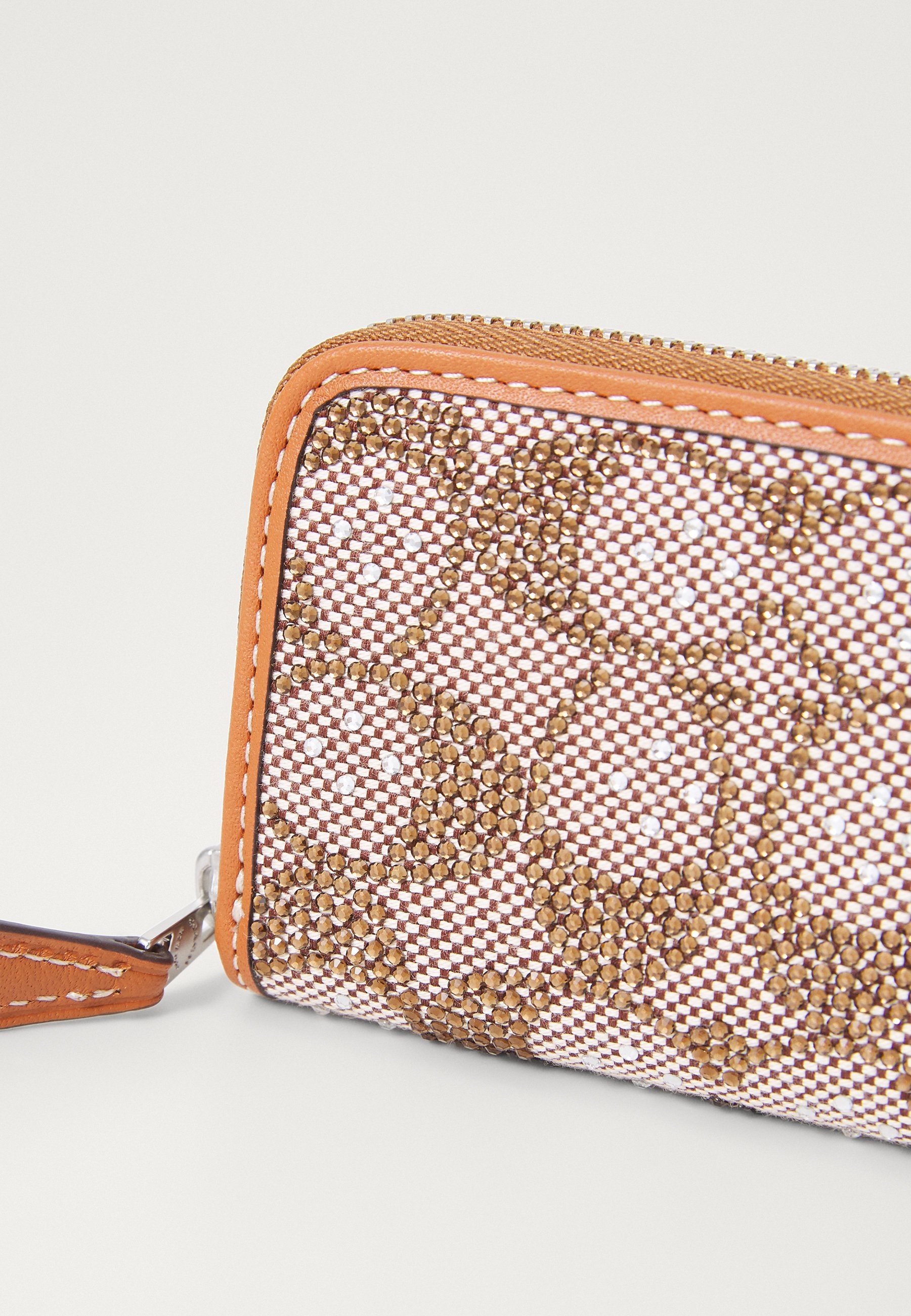 Étui à cartes zippé COACH CRYSTAL SIGNATURE ESSENTIAL petit format - Portefeuille - lh/ambre bruni