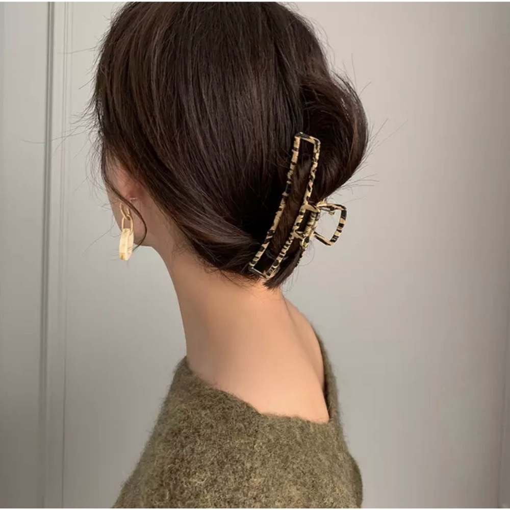 Pince à cheveux en métal imprimé léopard SOHO - Imprimé léopard