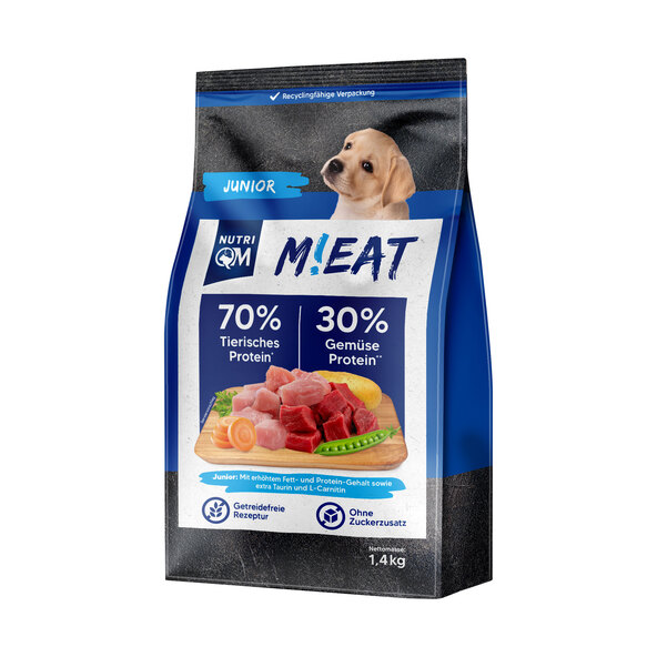 Ξηρά τροφή για σκύλους M!eat Junior, 5 x 1,4 kg