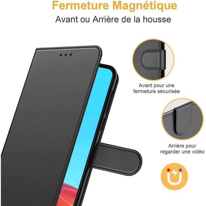 Case for Samsung Galaxy A14 4G/5G, Flip Leather Case with Magnetic Closure and Multifunctional Black - New&Teck