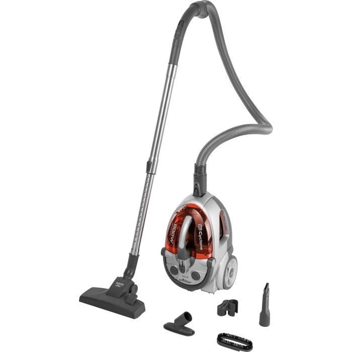 Bagless Vacuum Cleaner - SENCOR - SVC 730RD-EUE2 - ECO Motor 800 W - 76 dBA - 1.5 L - Cyclone System - Silver / Red