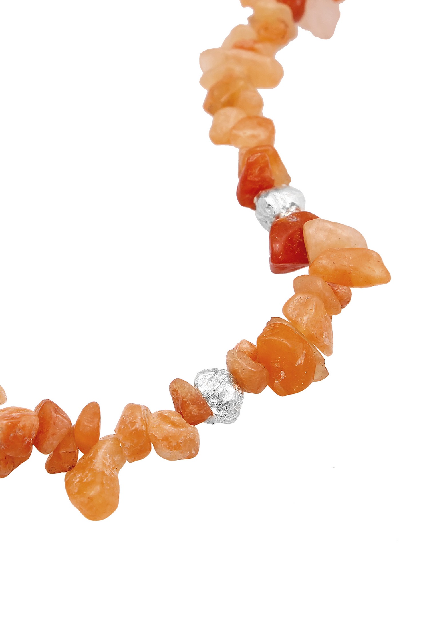 Elli PREMIUM Elli PREMIUM Collier Femmes Perle de galets Nature avec Aventurine Marron en argent sterling 925